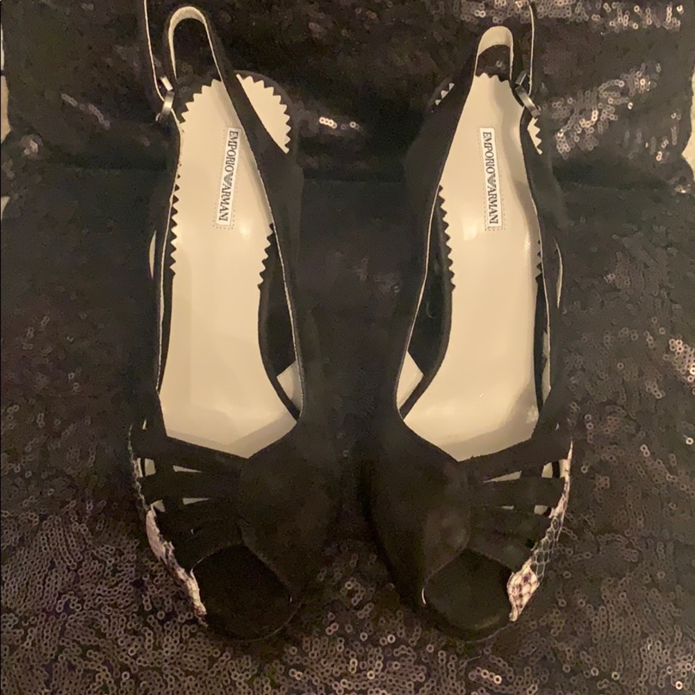 Authentic Emporio Armani sling back heels